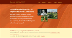 Desktop Screenshot of bodhimonastery.org