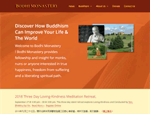 Tablet Screenshot of bodhimonastery.org